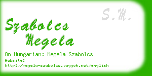 szabolcs megela business card